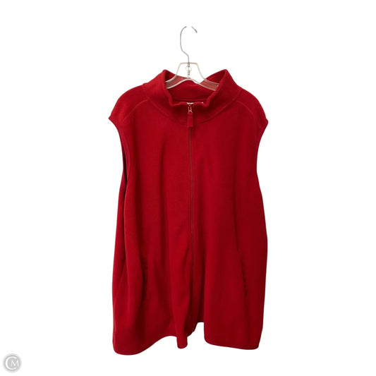 Vest Fleece By Woman Within In Red, Size: 3x