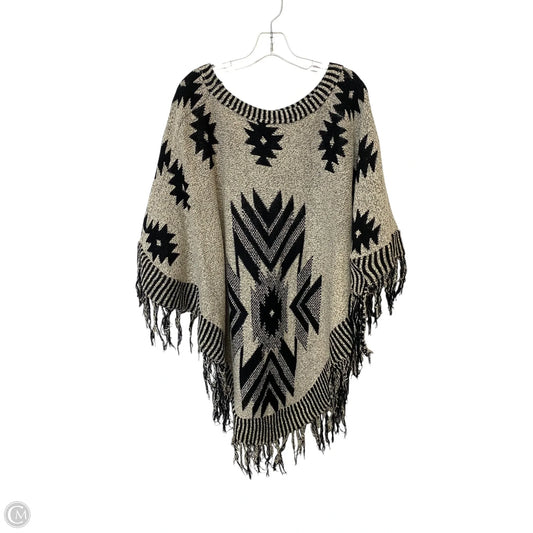 Poncho By Clothes Mentor In Tan, Size: Osfm