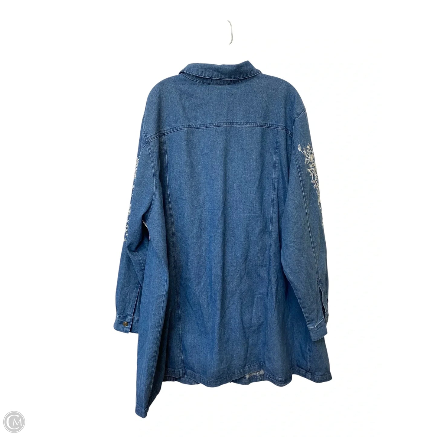 Dress Casual Midi By Jessica London In Blue Denim, Size: 3x