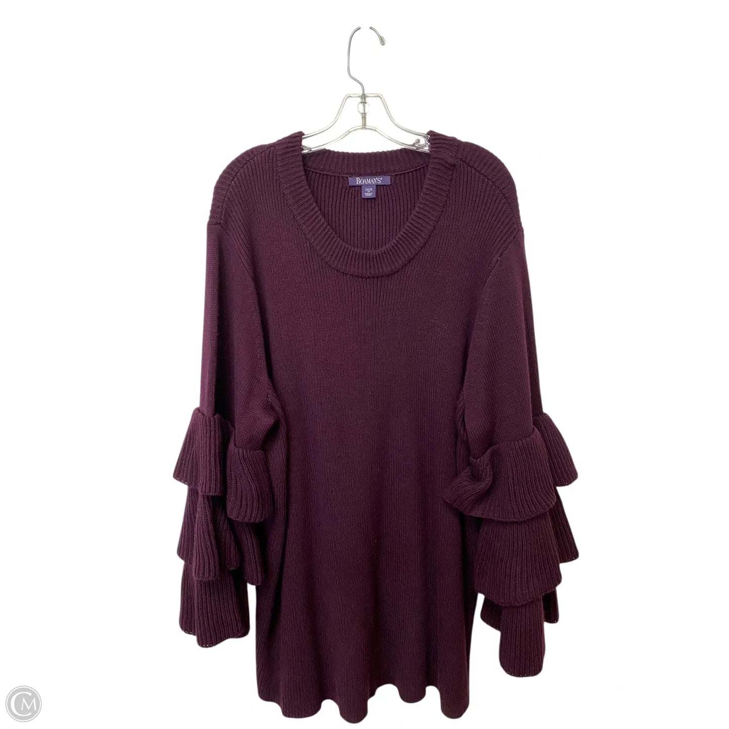 Sweater By Roamans In Purple, Size: 2x