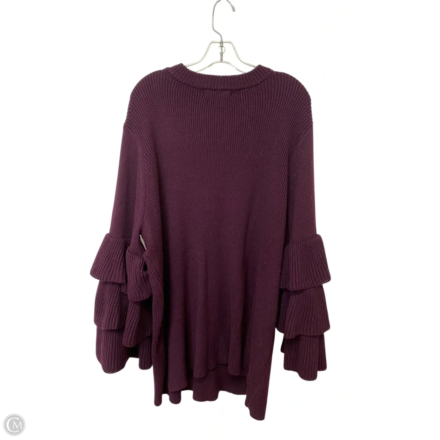 Sweater By Roamans In Purple, Size: 2x