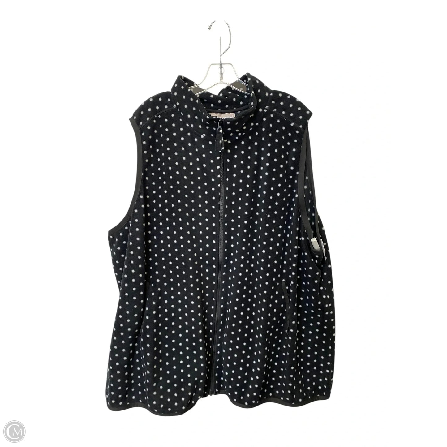 Vest Fleece By Woman Within In Black, Size: 3x