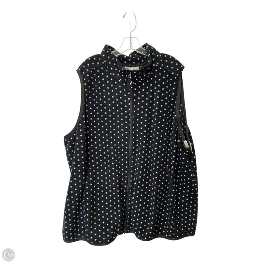 Vest Fleece By Woman Within In Black, Size: 3x
