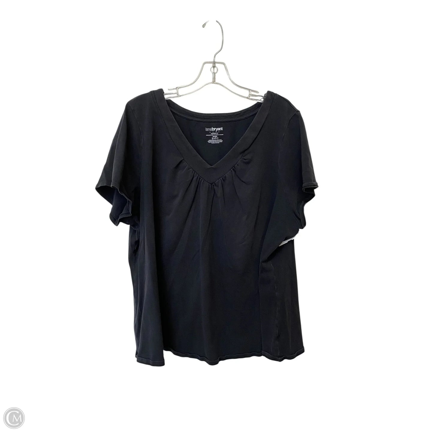 Top Short Sleeve Basic By Lane Bryant In Black, Size: 26