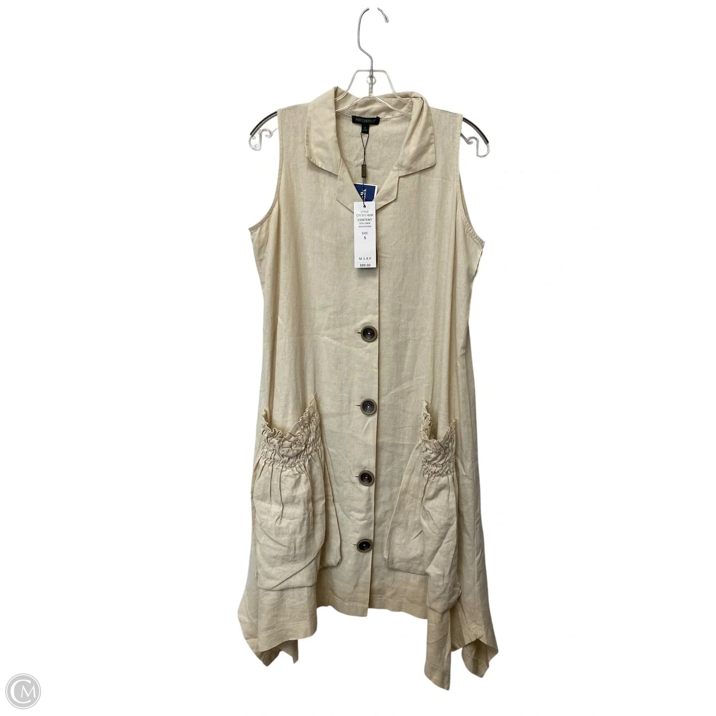 Dress Casual Midi By For Cynthia In Tan, Size: S