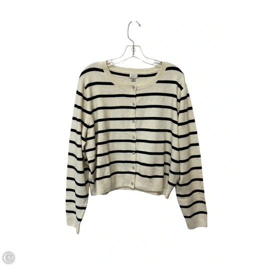 Cardigan By A New Day In Striped Pattern, Size: Xl