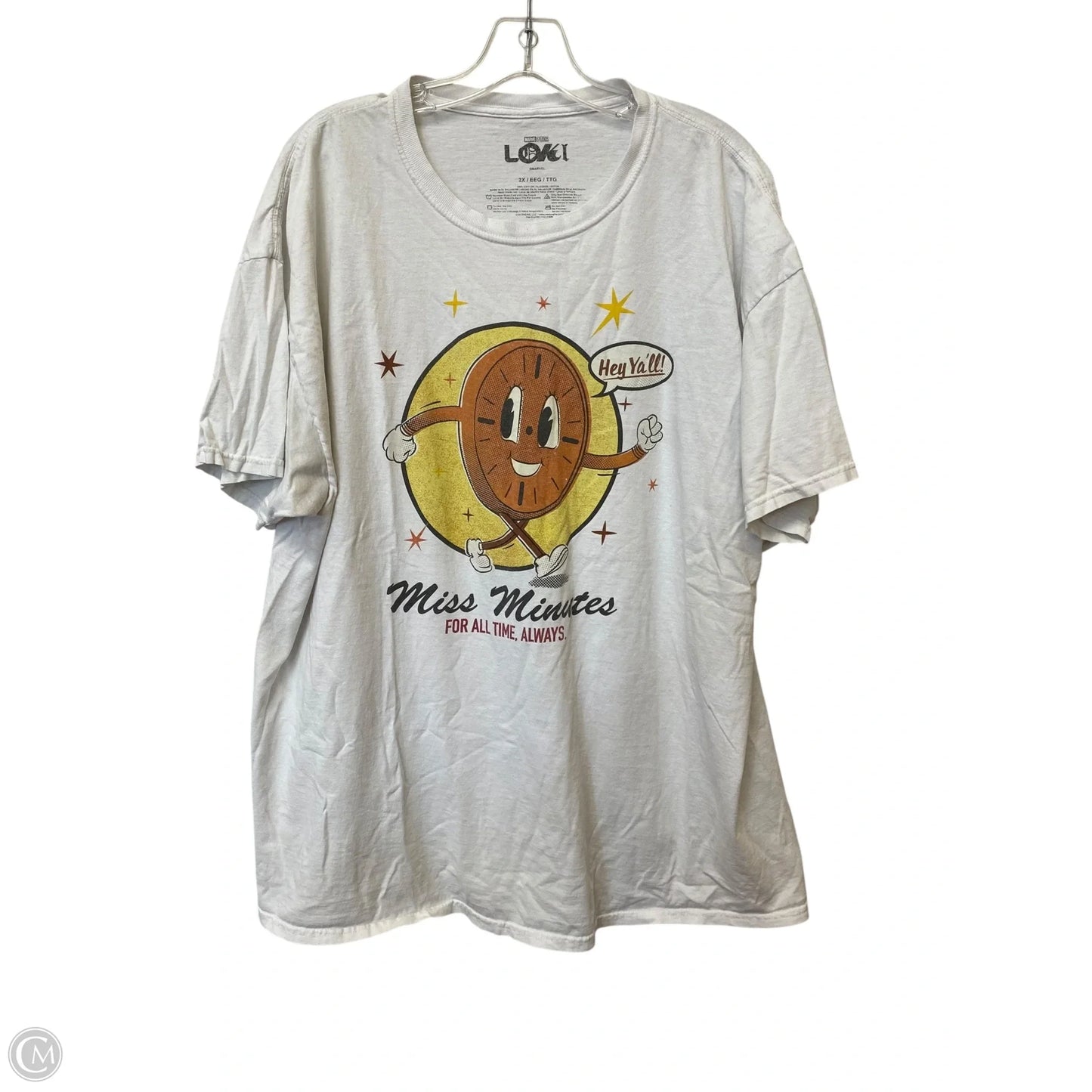 Top Short Sleeve Basic By Cmf In White, Size: 2x