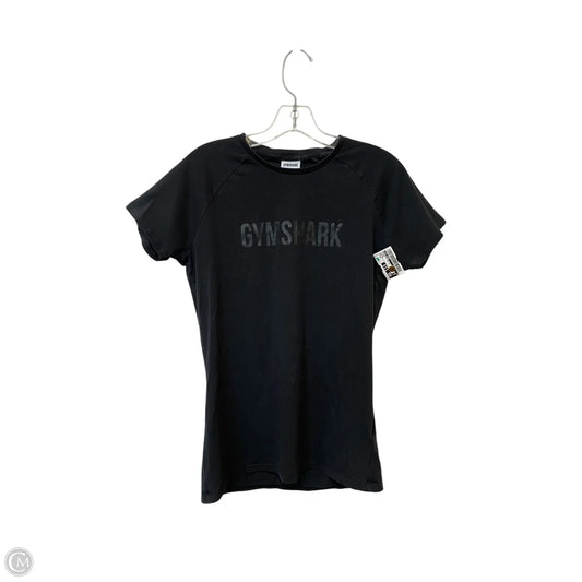 Athletic Top Short Sleeve By Gym Shark In Black, Size: M