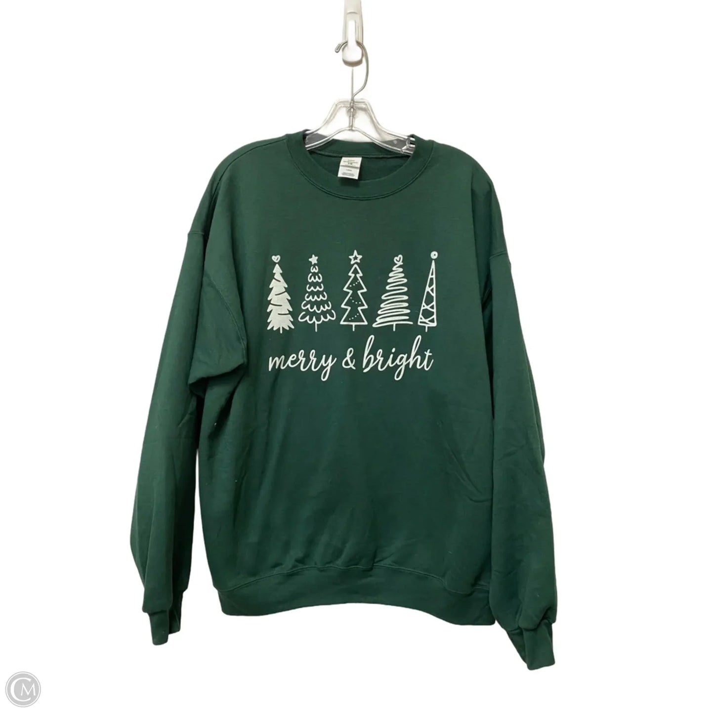 Sweatshirt Crewneck By Hanes In Green, Size: L