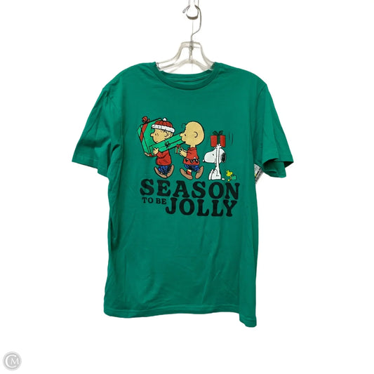 Top Short Sleeve By Cme In Green, Size: M