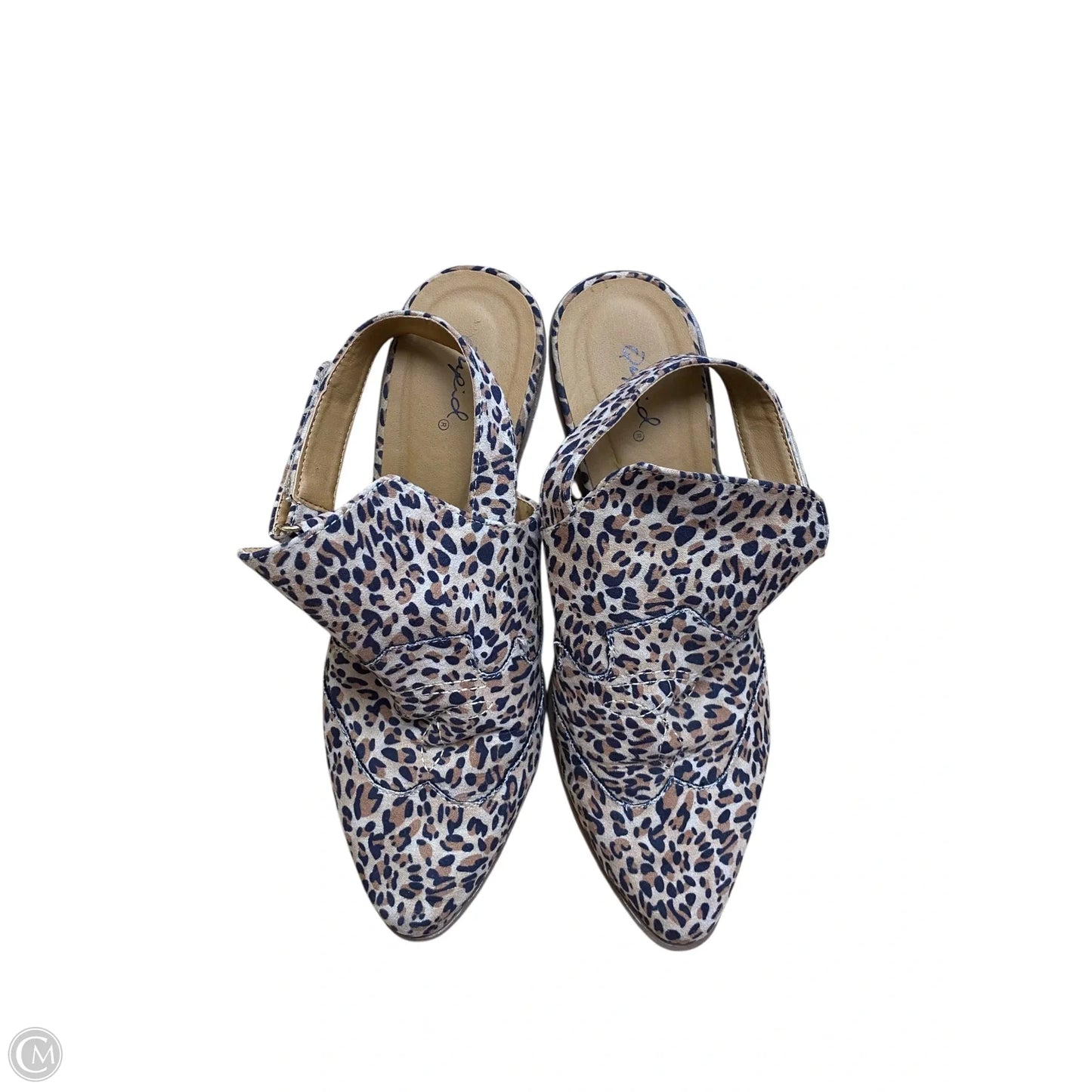 Shoes Heels Block By Qupid In Animal Print, Size: 7.5