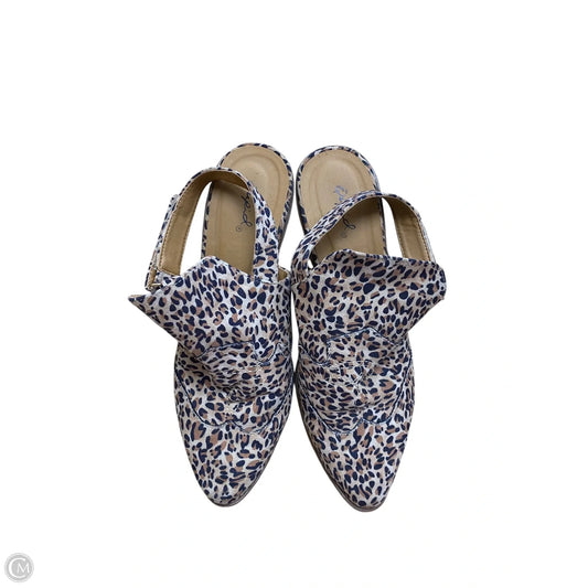 Shoes Heels Block By Qupid In Animal Print, Size: 7.5