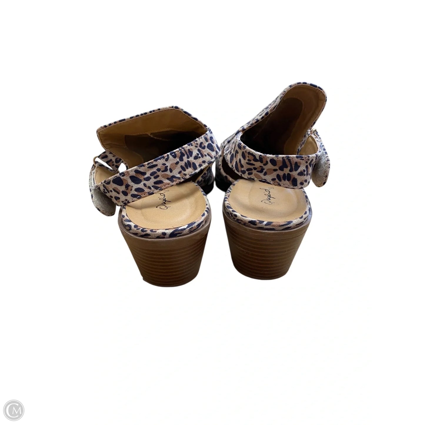 Shoes Heels Block By Qupid In Animal Print, Size: 7.5