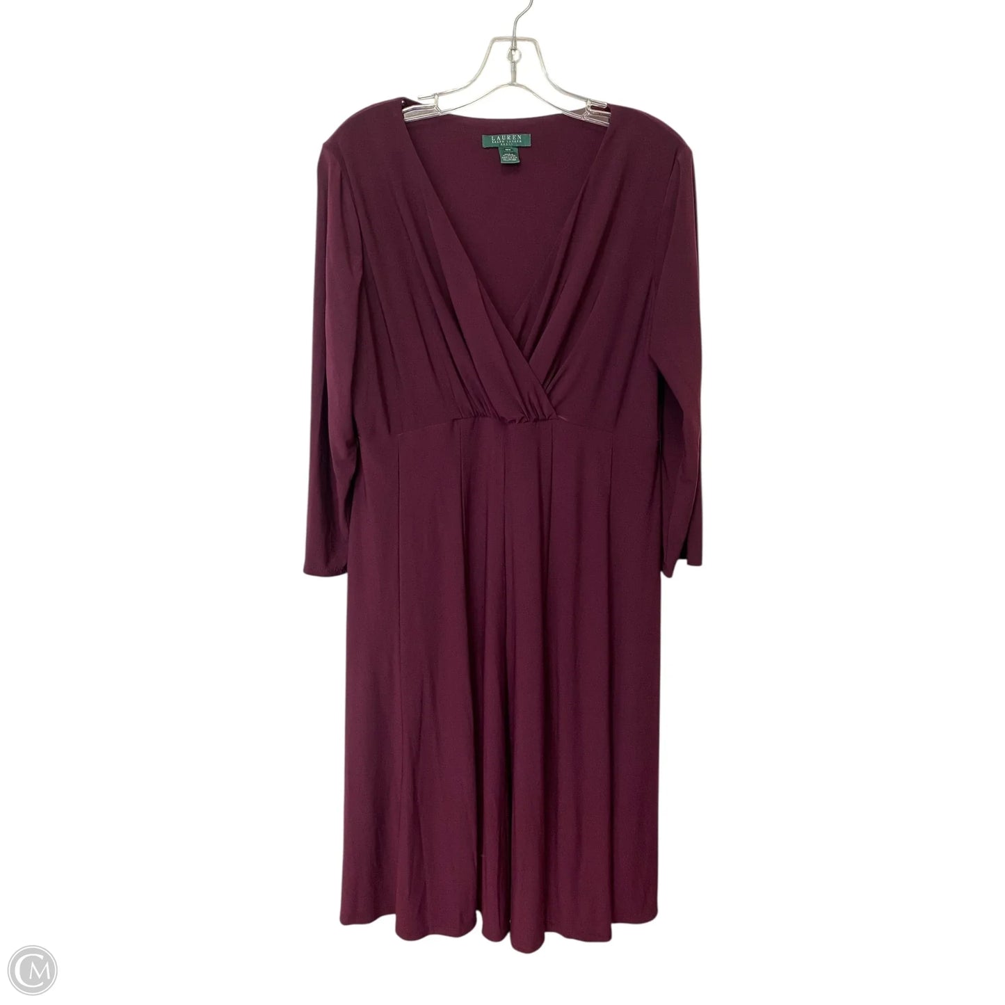 Dress Casual Midi By Lauren By Ralph Lauren In Purple, Size: 16