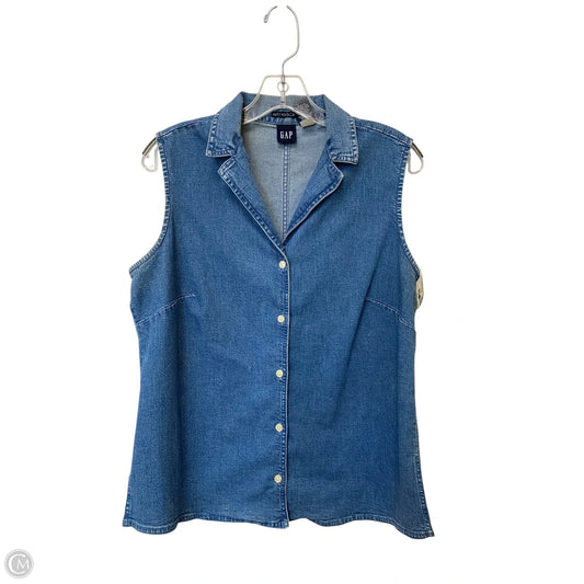 Vest Other By Gap In Blue Denim, Size: L