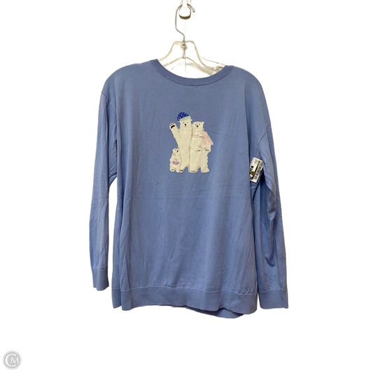 Top Long Sleeve By Talbots In Blue, Size: M