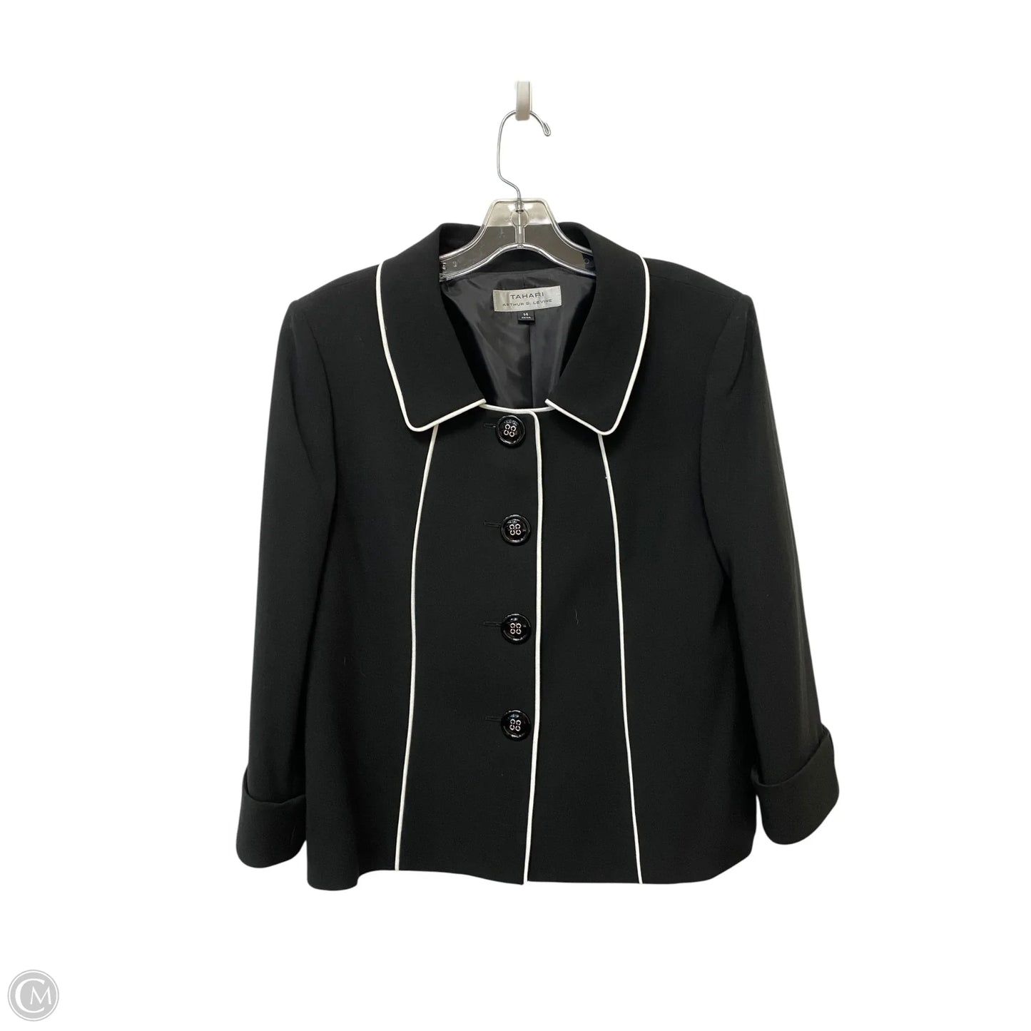 Blazer By T Tahari In Black, Size: 14
