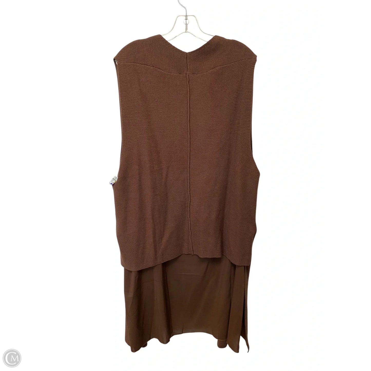 Vest Sweater By Antthony In Brown, Size: 2x