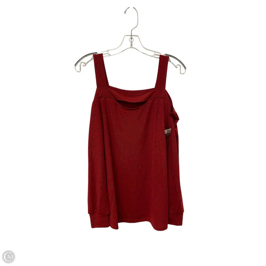 Top Long Sleeve By Clothes Mentor In Red, Size: S