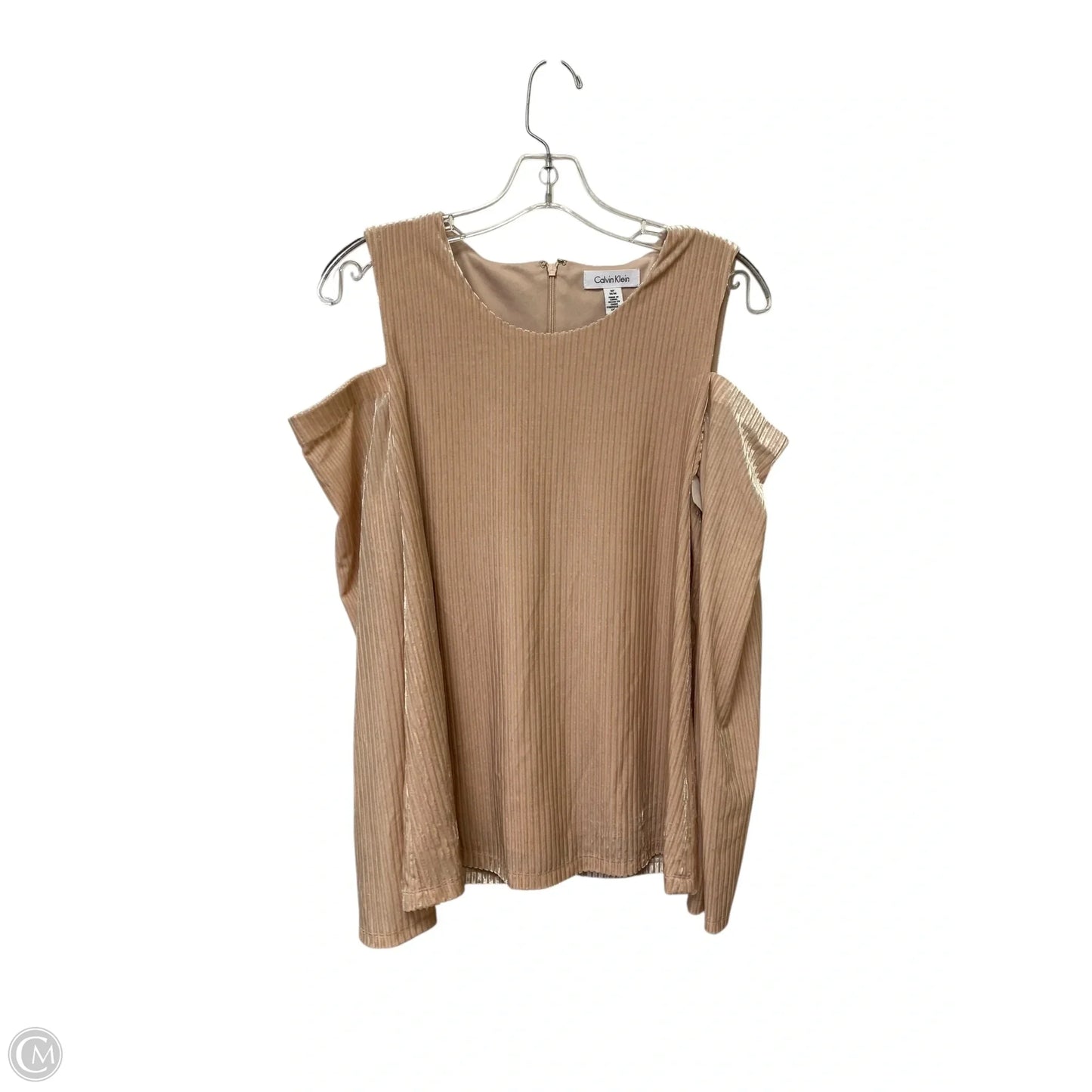 Top Long Sleeve By Calvin Klein In Pink, Size: M