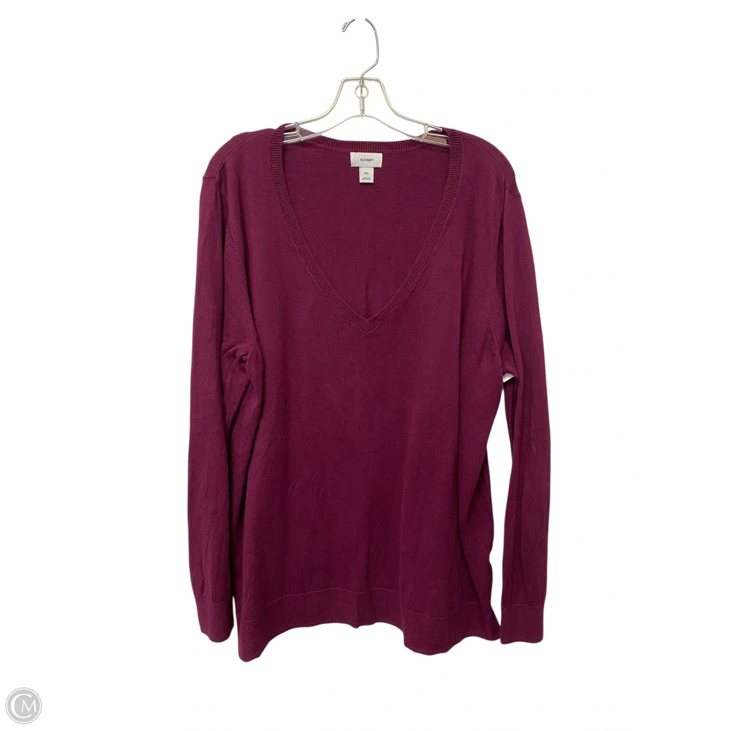 Top Long Sleeve Basic By Old Navy In Maroon, Size: Xxl