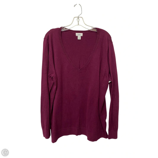 Top Long Sleeve Basic By Old Navy In Maroon, Size: Xxl