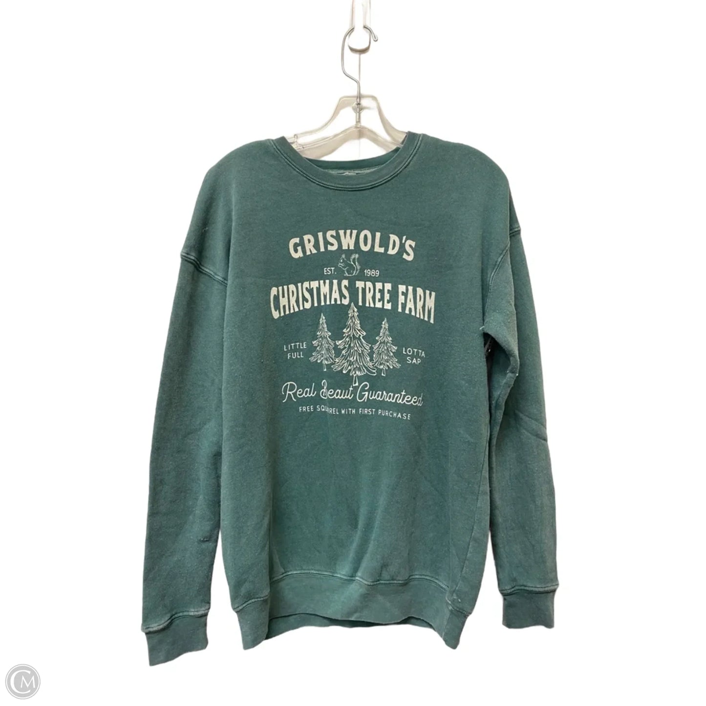 Sweatshirt Crewneck By Clothes Mentor In Green, Size: M