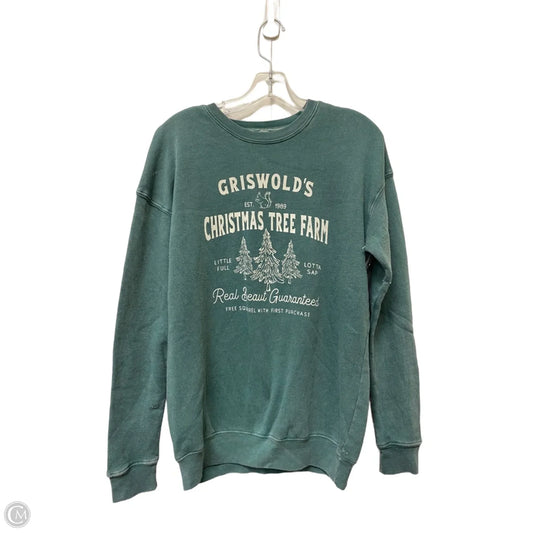 Sweatshirt Crewneck By Clothes Mentor In Green, Size: M