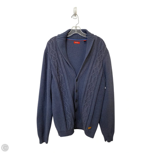 Sweater Cardigan By Izod In Blue, Size: L