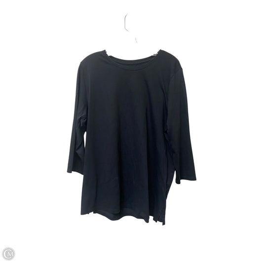 Top Long Sleeve Basic By Lands End In Black, Size: Xl