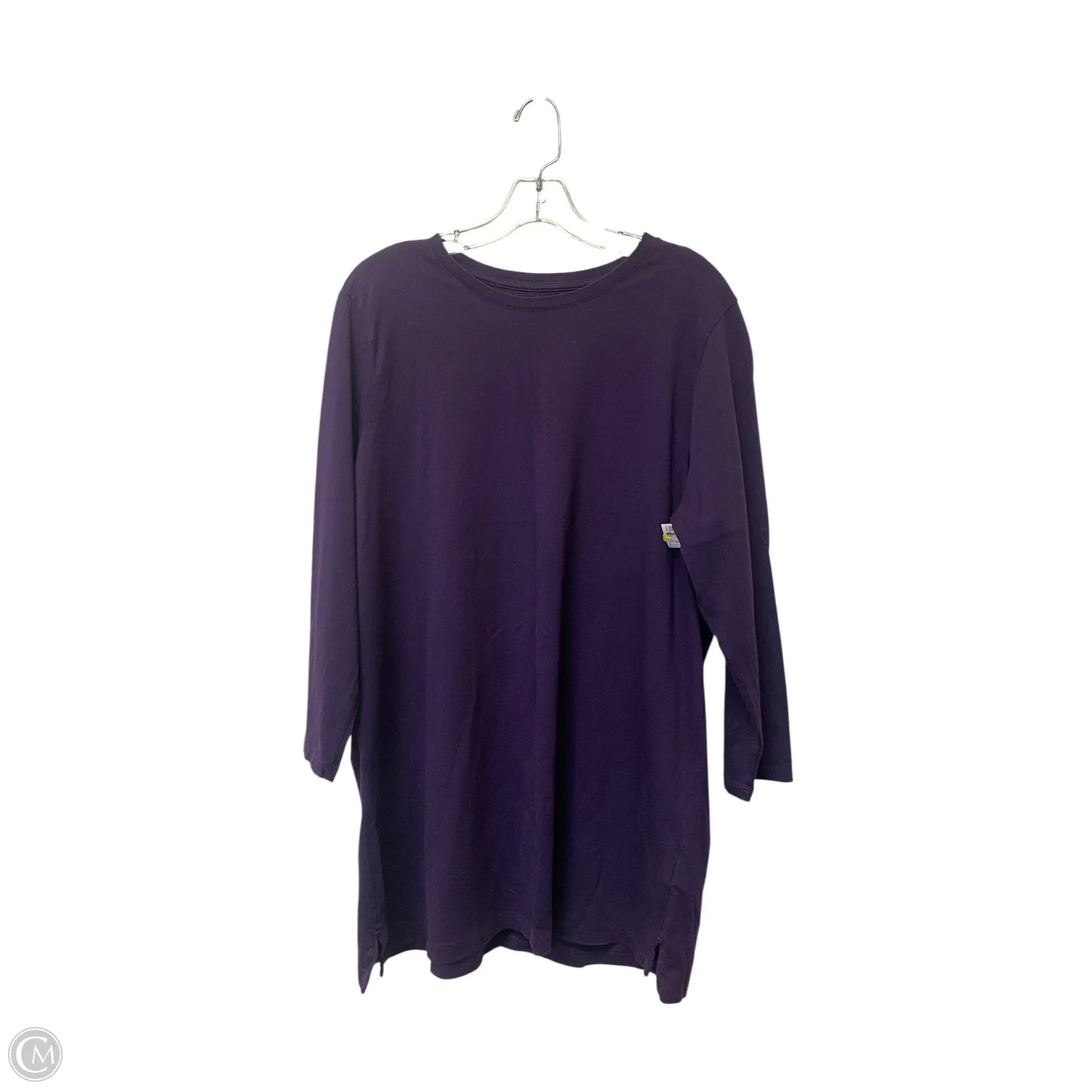 Top Long Sleeve Basic By Lands End In Purple, Size: Xl