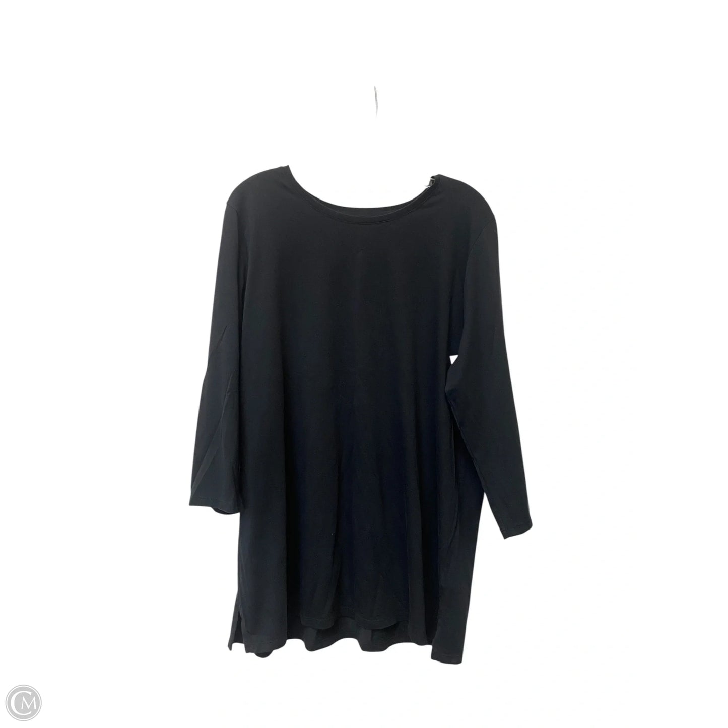 Top Long Sleeve Basic By Lands End In Black, Size: Xl