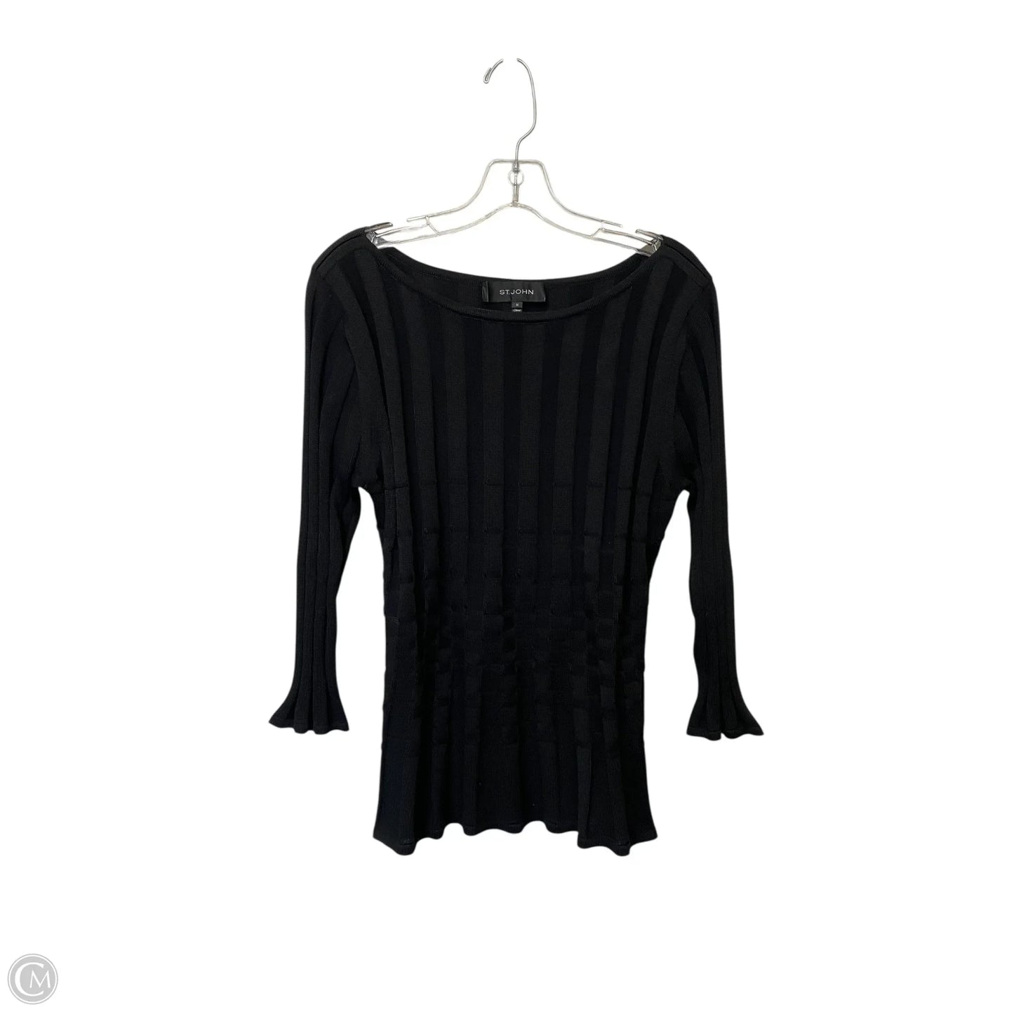 Top Long Sleeve Luxury Designer By St John Collection In Black, Size: M