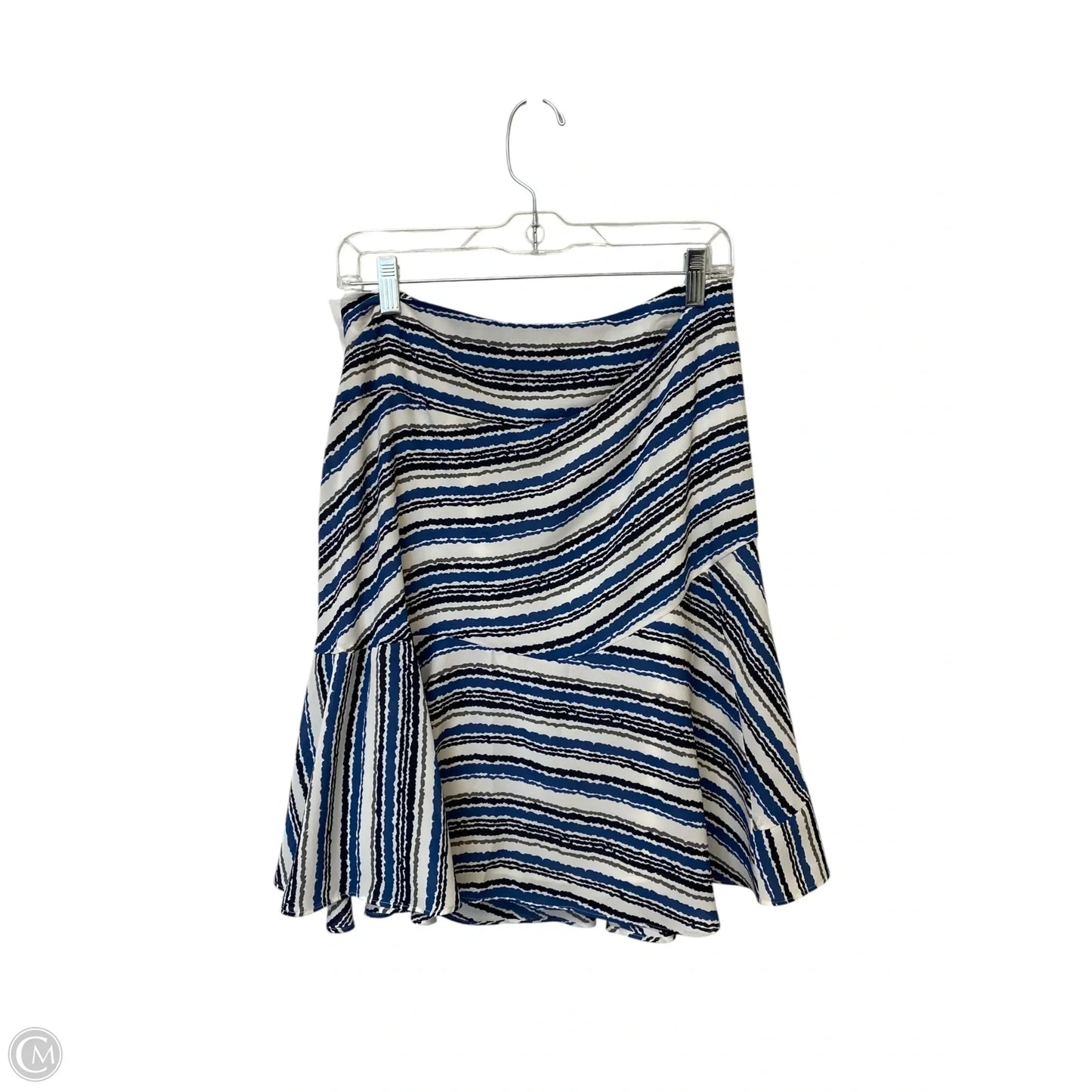 Skirt Midi By Loft In Striped Pattern, Size: 8