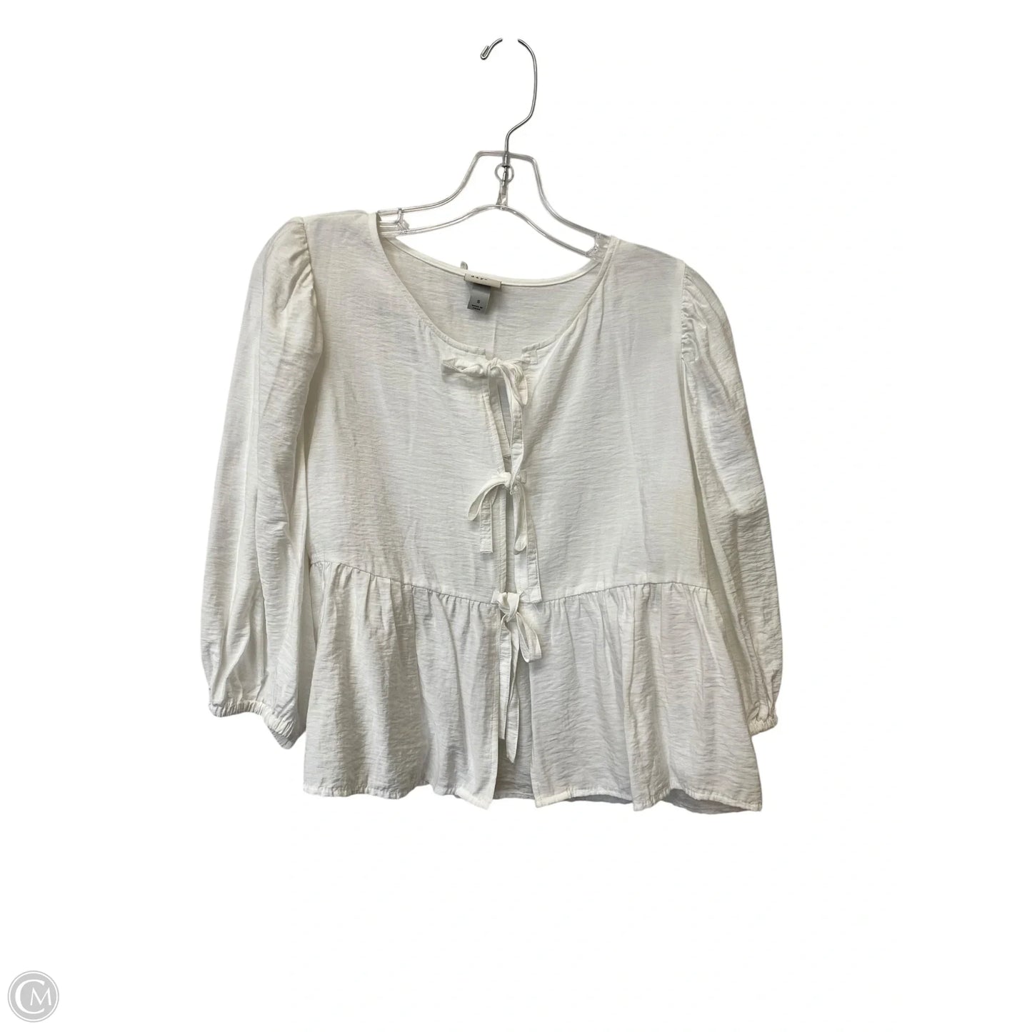 Top Long Sleeve By A New Day In White, Size: S