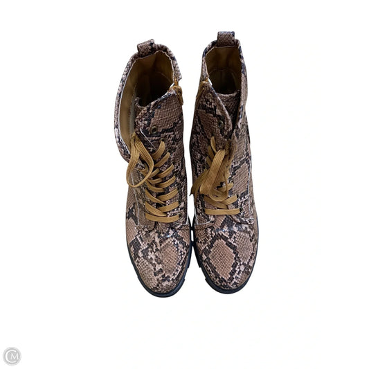 Boots Combat By Bamboo In Snakeskin Print, Size: 10