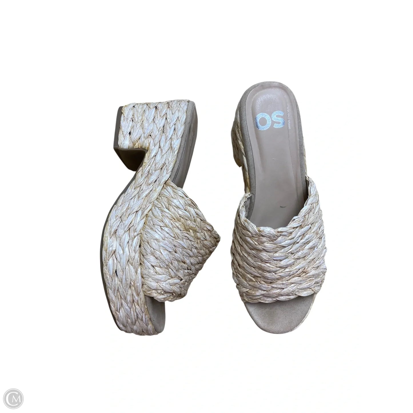 Shoes Heels Block By So In Tan, Size: 7