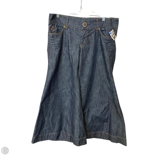 Jeans Wide Leg By Level 99 In Blue Denim, Size: 12