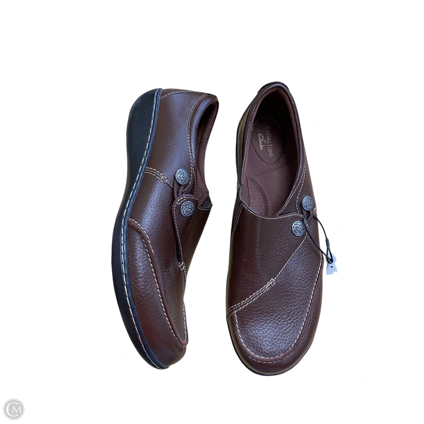 Shoes Flats By Clarks In Brown, Size: 11