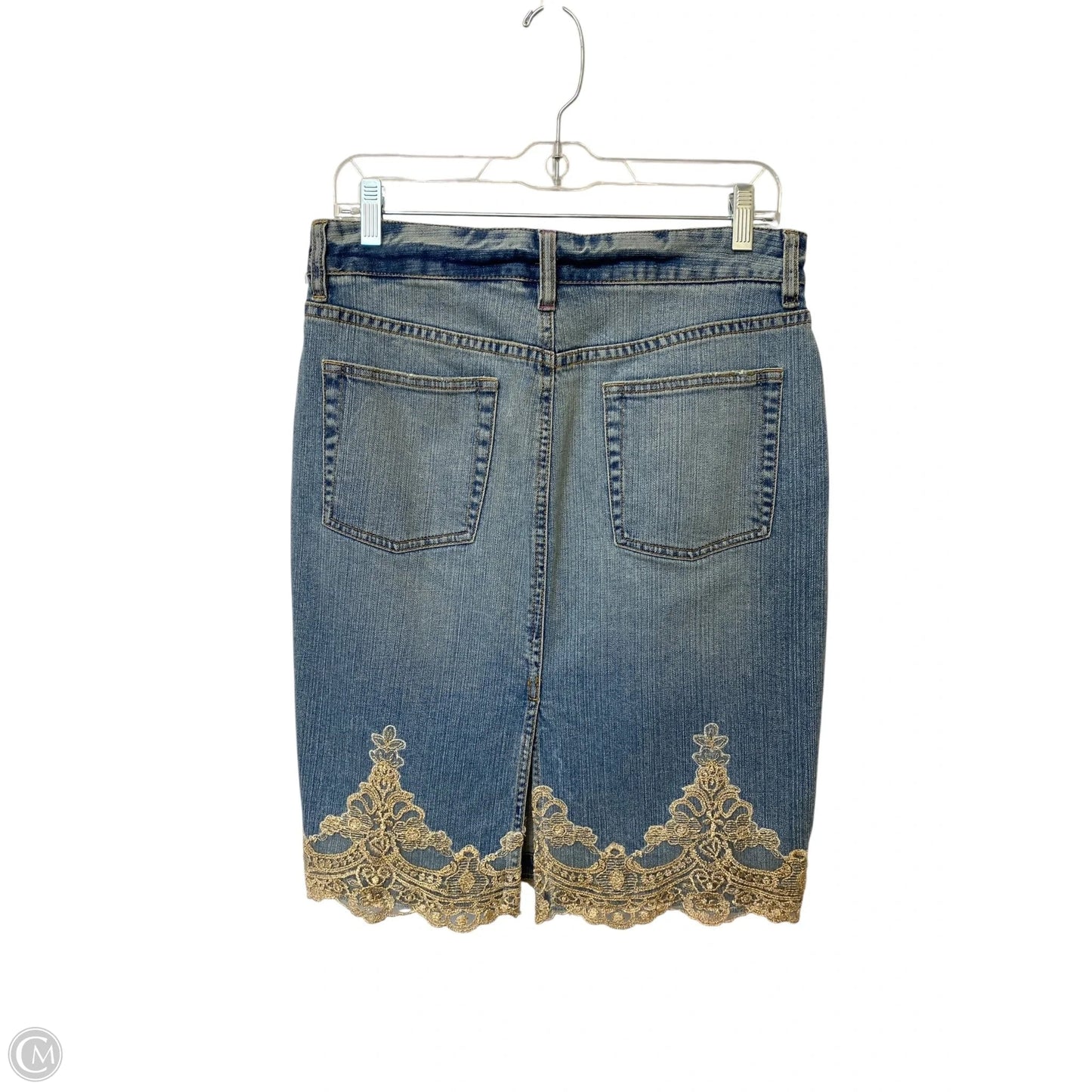 Skirt Midi By Limited In Blue Denim, Size: 4