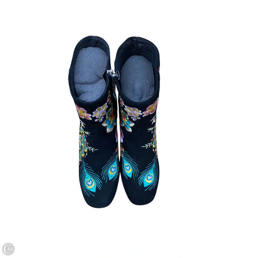 Boots Ankle Heels By Johnny Was In Multi-colored, Size: 8