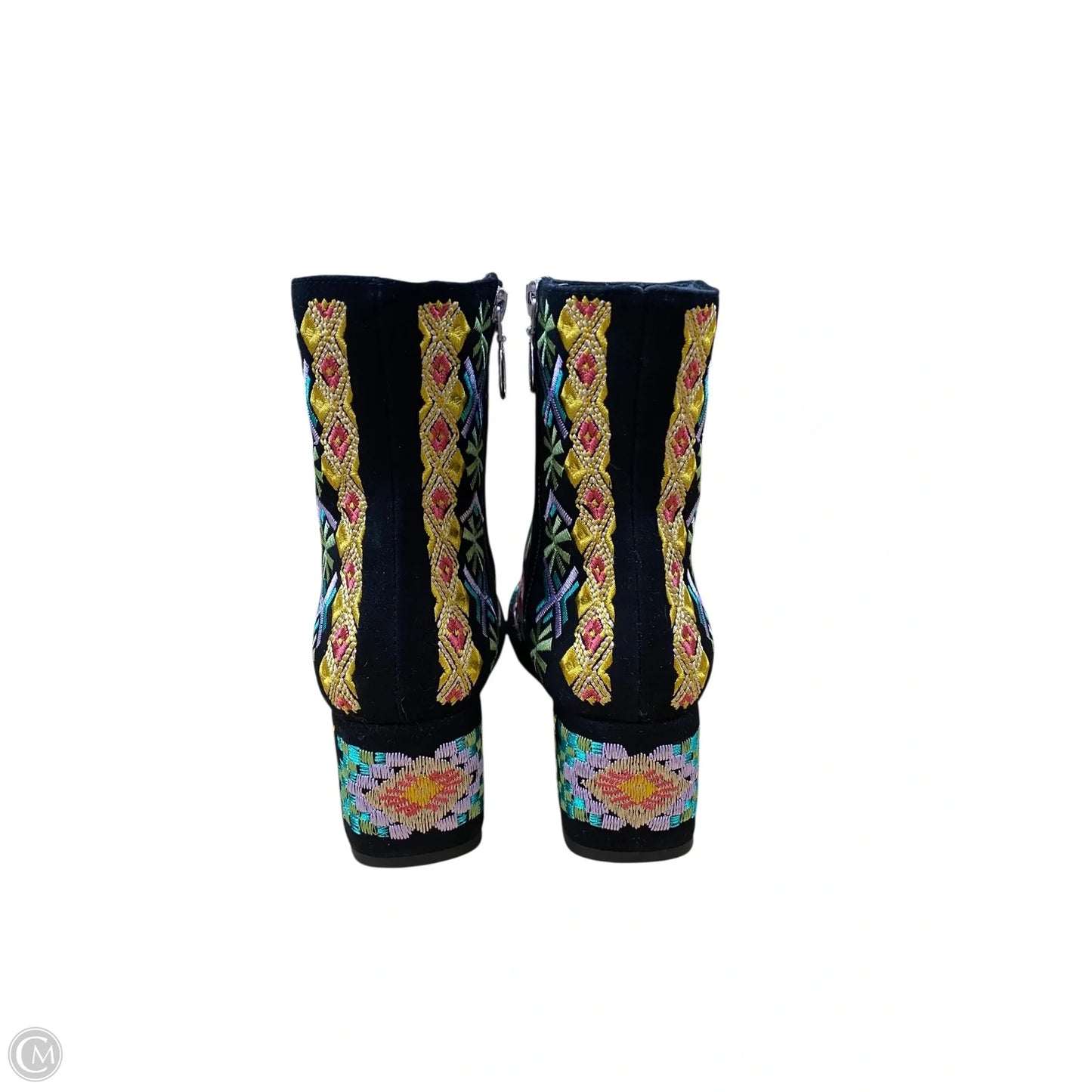 Boots Ankle Heels By Johnny Was In Multi-colored, Size: 8