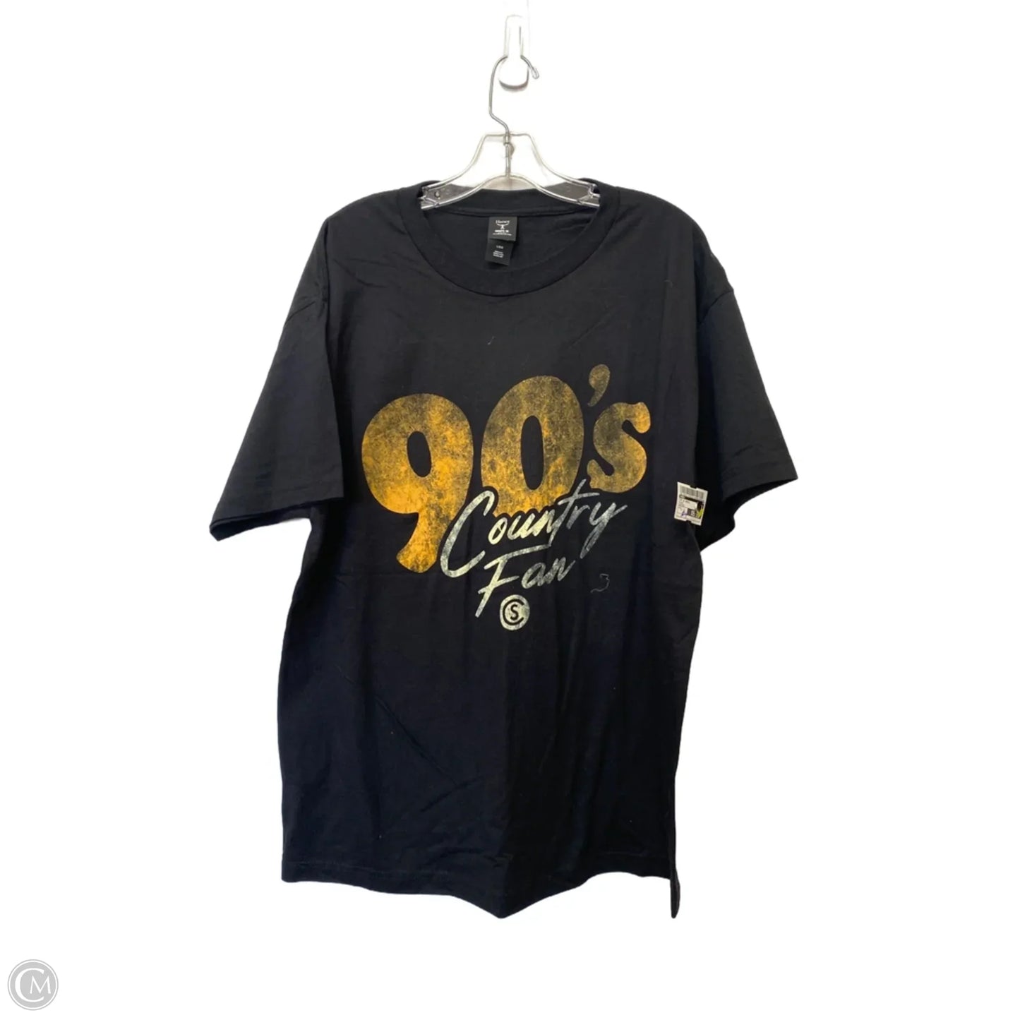 Top Short Sleeve Basic By Hanes In Black, Size: L