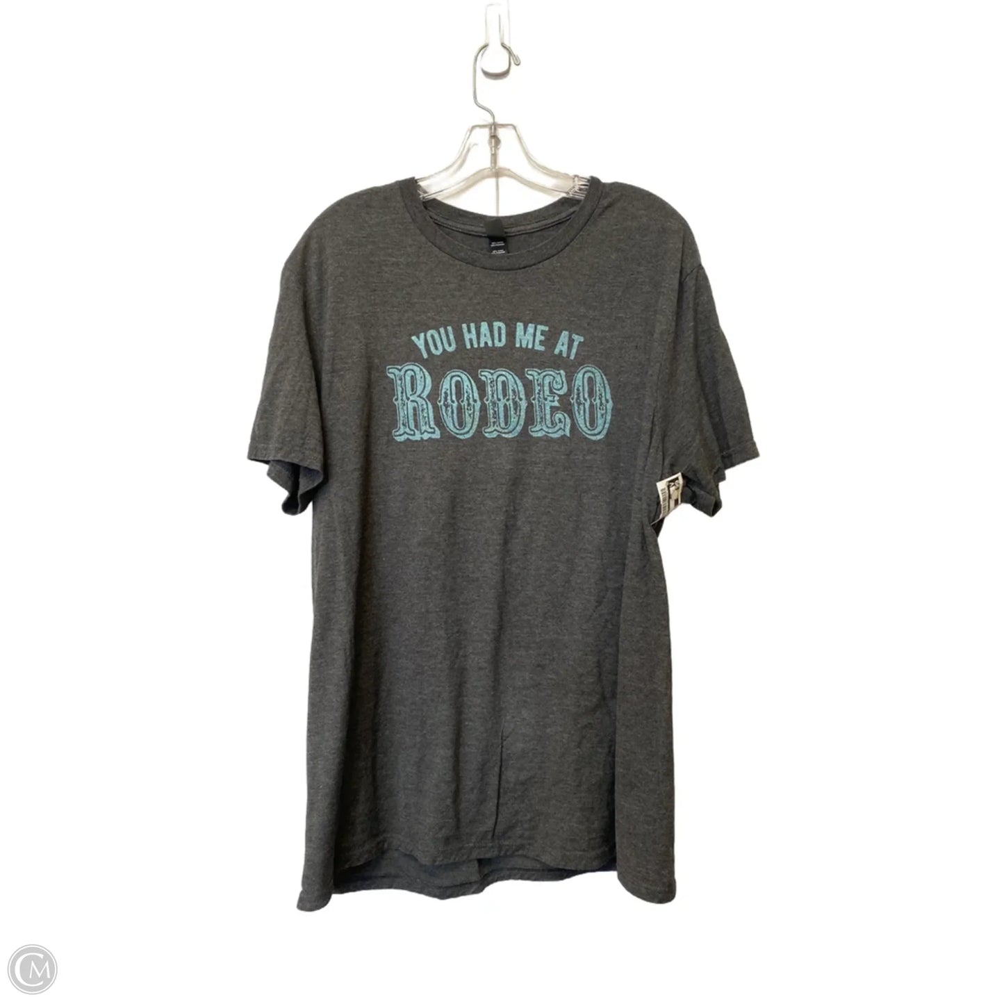 Top Short Sleeve Basic By Cme In Grey, Size: Xl