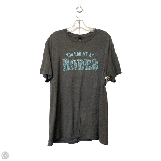 Top Short Sleeve Basic By Cme In Grey, Size: Xl