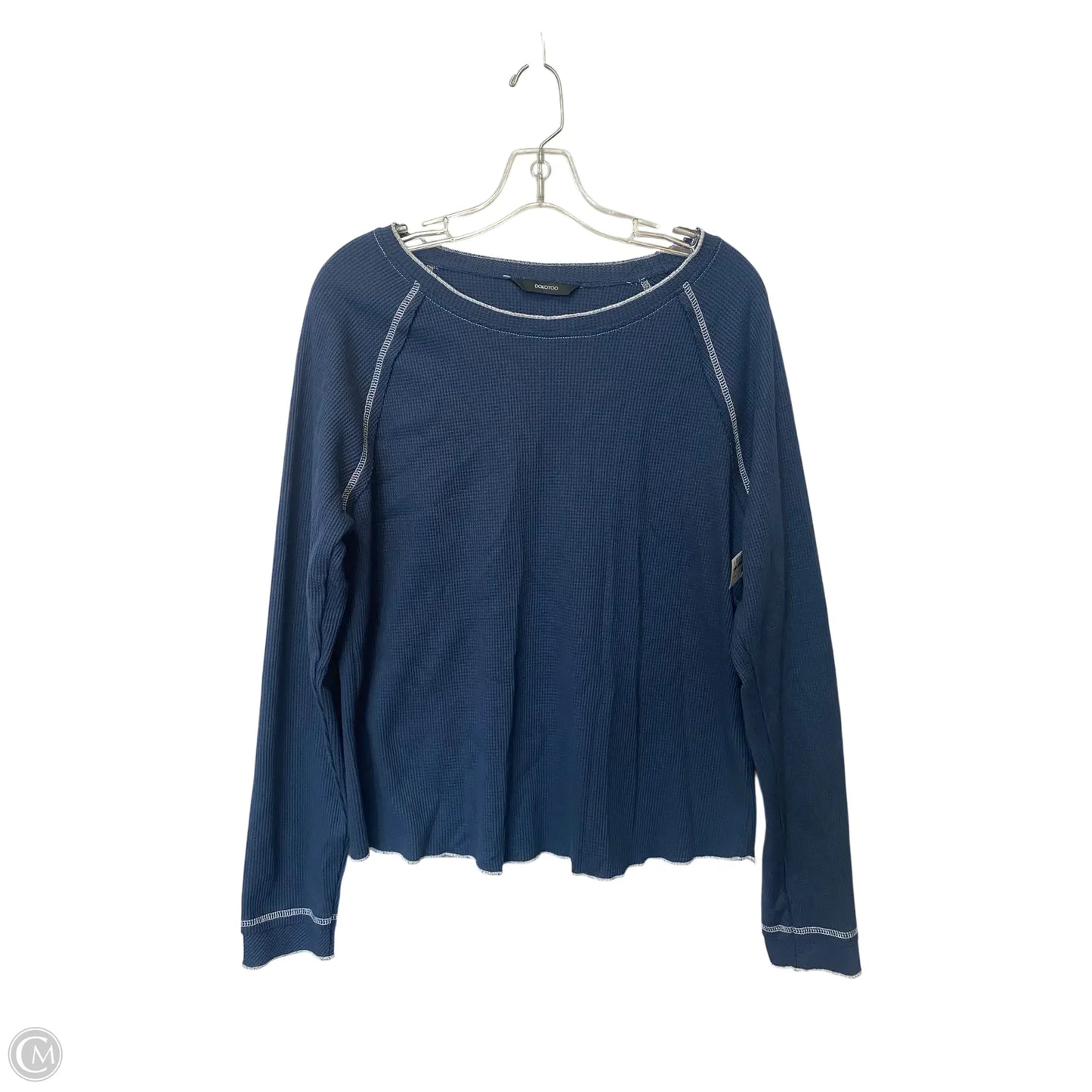 Top Long Sleeve Basic By Cmf In Blue, Size: L