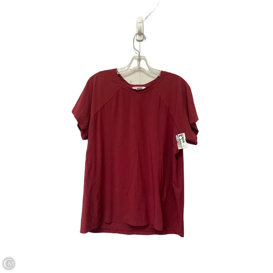 Athletic Top Short Sleeve By Athleta In Red, Size: M