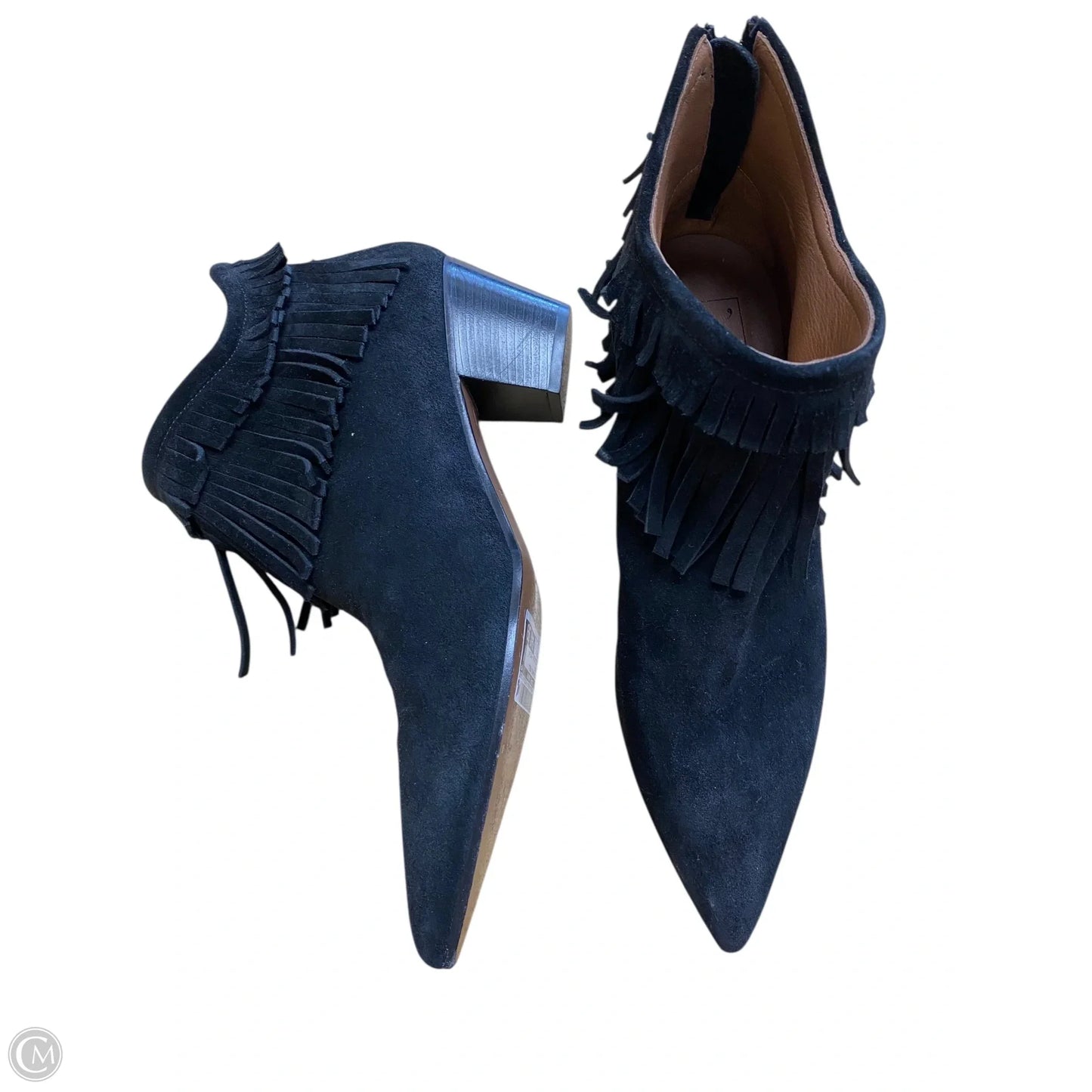 Boots Ankle Heels By Clothes Mentor In Black, Size: 9