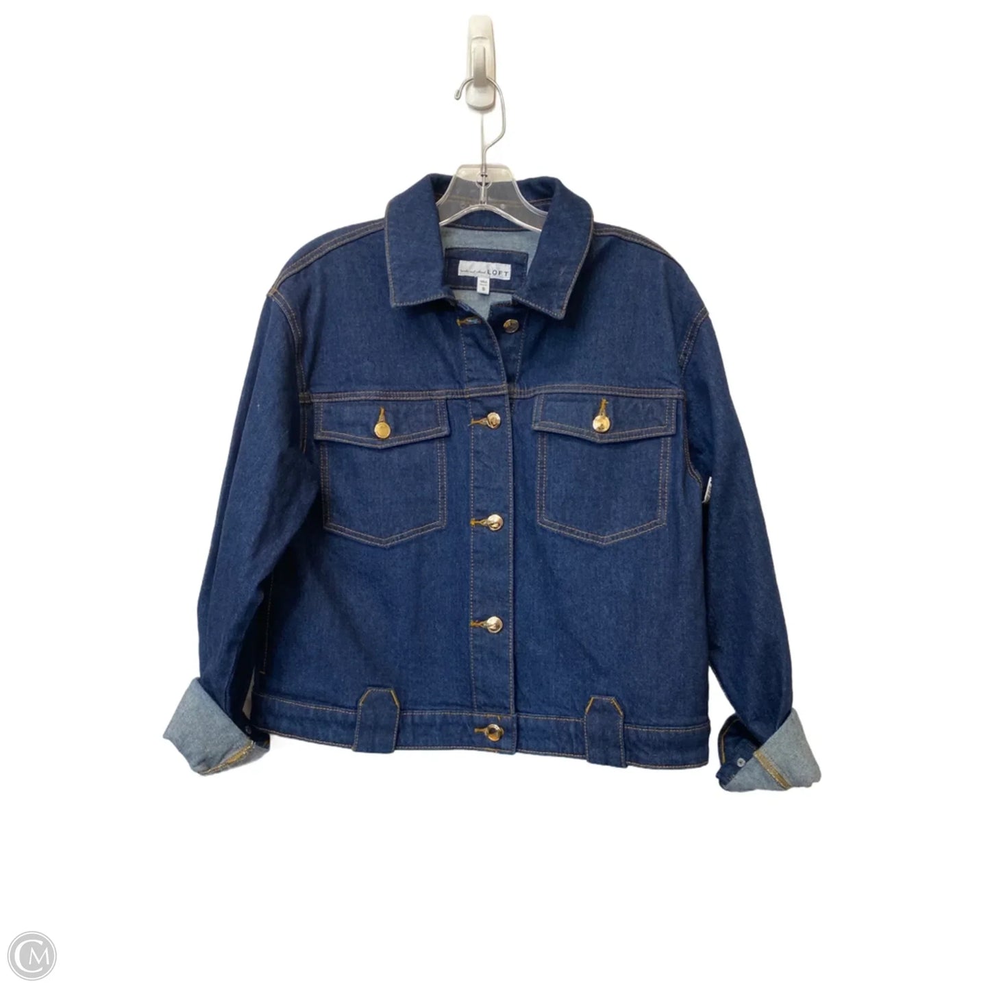Jacket Denim By Loft In Blue Denim, Size: S