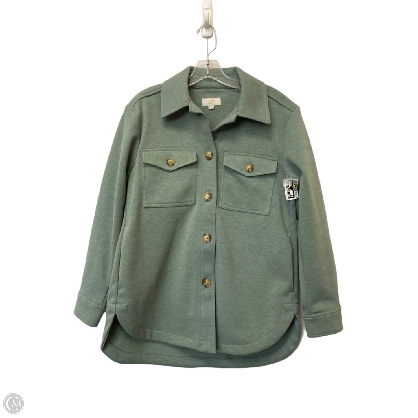 Jacket Shirt By Loft In Green, Size: Sp